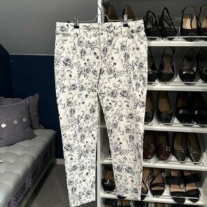 Calvin Klein Black & White Floral Pants